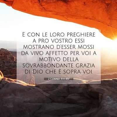 2 Corinzi 9:14 RIV Immagine del Versetto della Bibbia