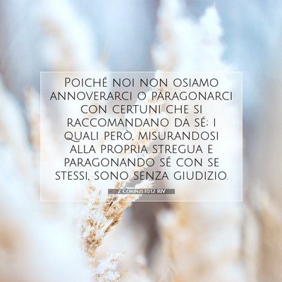 2 Corinzi 10:12 RIV Immagine del Versetto della Bibbia