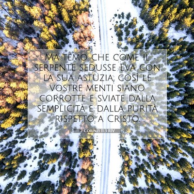 2 Corinzi 11:3 RIV Immagine del Versetto della Bibbia