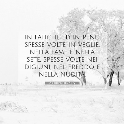 2 Corinzi 11:27 RIV Immagine del Versetto della Bibbia