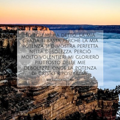 2 Corinzi 12:9 RIV Immagine del Versetto della Bibbia