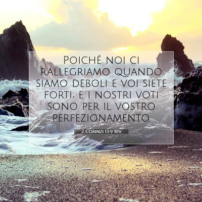 2 Corinzi 13:9 RIV Immagine del Versetto della Bibbia