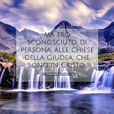 Galati 1:22 Versetto della Bibbia Spiegato