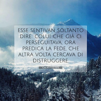 Galati 1:23 Versetto della Bibbia Spiegato