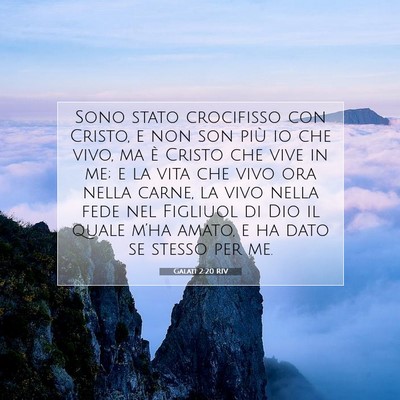 Galati 2:20 RIV Immagine del Versetto della Bibbia