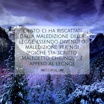 Galati 3:13 RIV Immagine del Versetto della Bibbia