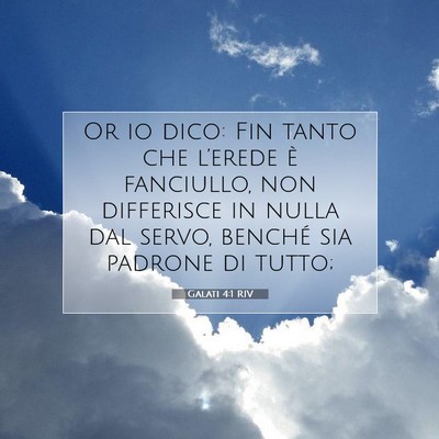 Galati 4:1 Versetto della Bibbia Spiegato