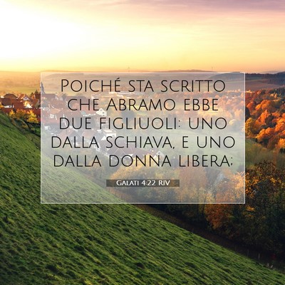 Galati 4:22 RIV Immagine del Versetto della Bibbia