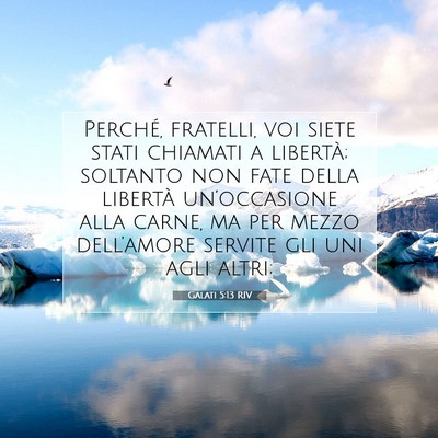 Galati 5:13 RIV Immagine del Versetto della Bibbia