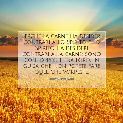 Galati 5:17 RIV Immagine del Versetto della Bibbia