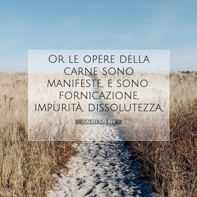 Galati 5:19 RIV Immagine del Versetto della Bibbia