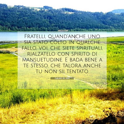 Galati 6:1 RIV Immagine del Versetto della Bibbia