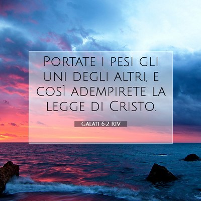 Galati 6:2 RIV Immagine del Versetto della Bibbia