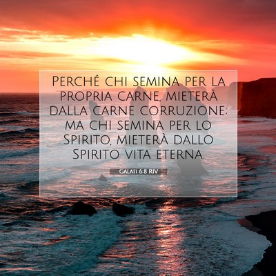Galati 6:8 RIV Immagine del Versetto della Bibbia