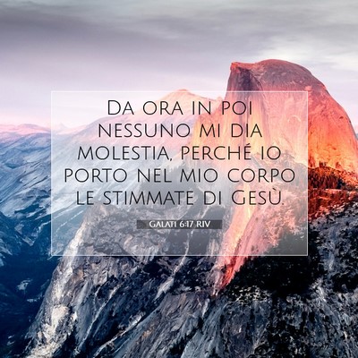 Galati 6:17 RIV Immagine del Versetto della Bibbia