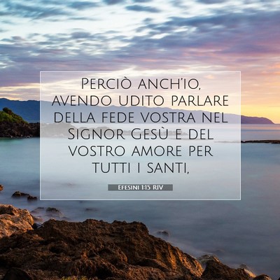 Efesini 1:15 Versetto della Bibbia Spiegato