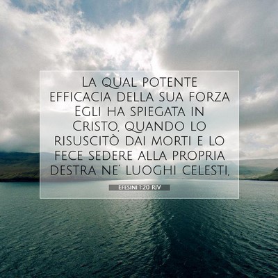 Efesini 1:20 Versetto della Bibbia Spiegato