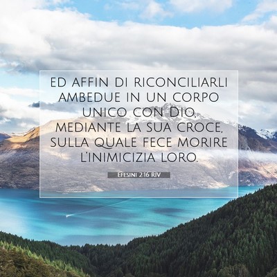 Efesini 2:16 RIV Immagine del Versetto della Bibbia