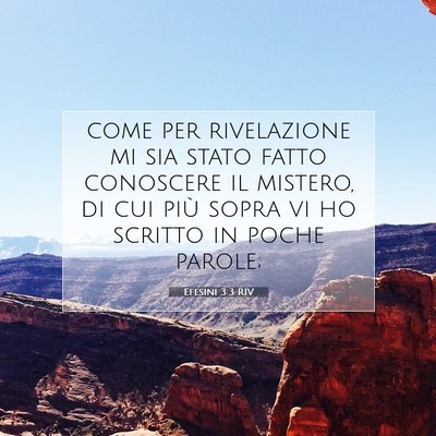 Efesini 3:3 RIV Immagine del Versetto della Bibbia