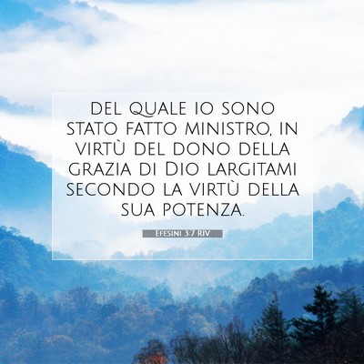 Efesini 3:7 RIV Immagine del Versetto della Bibbia
