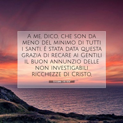 Efesini 3:8 RIV Immagine del Versetto della Bibbia