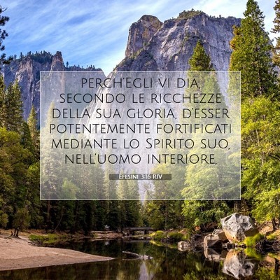Efesini 3:16 RIV Immagine del Versetto della Bibbia