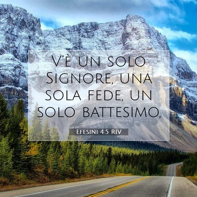 Efesini 4:5 RIV Immagine del Versetto della Bibbia
