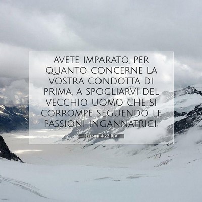 Efesini 4:22 RIV Immagine del Versetto della Bibbia