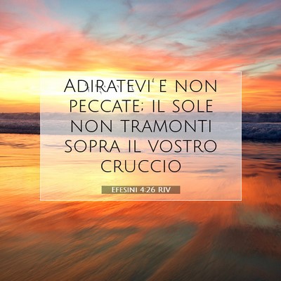 Efesini 4:26 RIV Immagine del Versetto della Bibbia