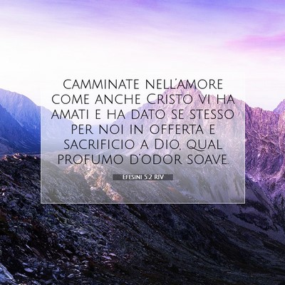 Efesini 5:2 RIV Immagine del Versetto della Bibbia