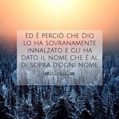 Filippesi 2:9 RIV Immagine del Versetto della Bibbia