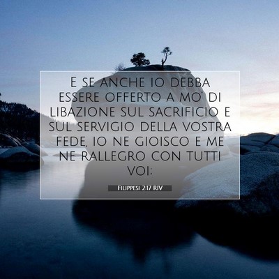 Filippesi 2:17 RIV Immagine del Versetto della Bibbia
