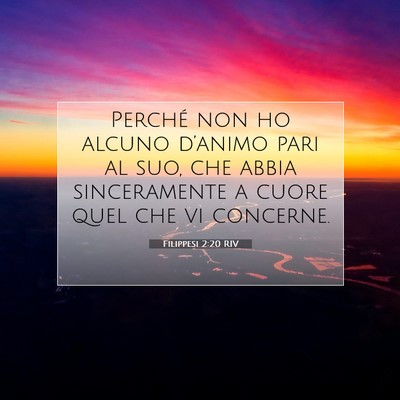 Filippesi 2:20 RIV Immagine del Versetto della Bibbia