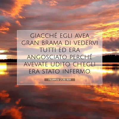 Filippesi 2:26 RIV Immagine del Versetto della Bibbia