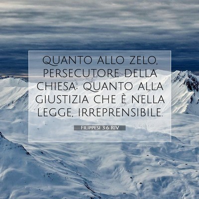 Filippesi 3:6 RIV Immagine del Versetto della Bibbia