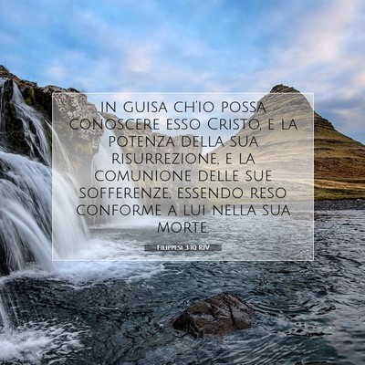 Filippesi 3:10 RIV Immagine del Versetto della Bibbia