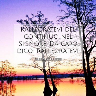 Filippesi 4:4 RIV Immagine del Versetto della Bibbia