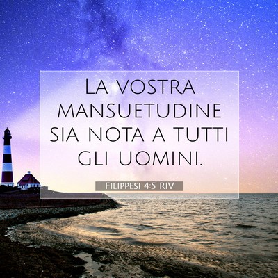 Filippesi 4:5 RIV Immagine del Versetto della Bibbia