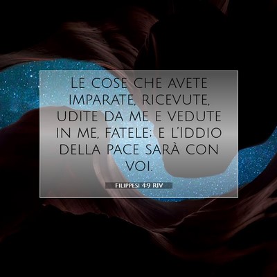 Filippesi 4:9 RIV Immagine del Versetto della Bibbia