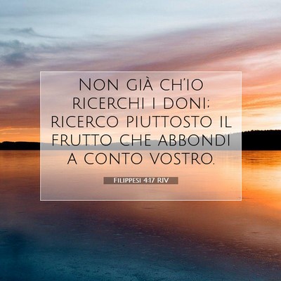 Filippesi 4:17 RIV Immagine del Versetto della Bibbia