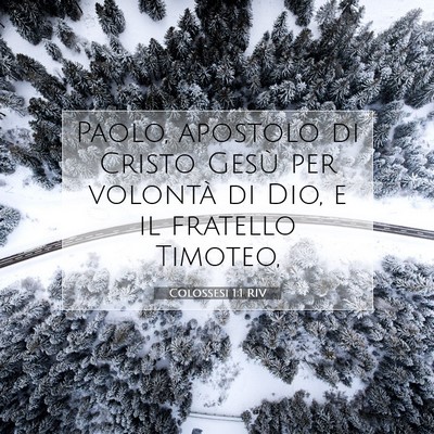 Colossesi 1:1 Versetto della Bibbia Spiegato