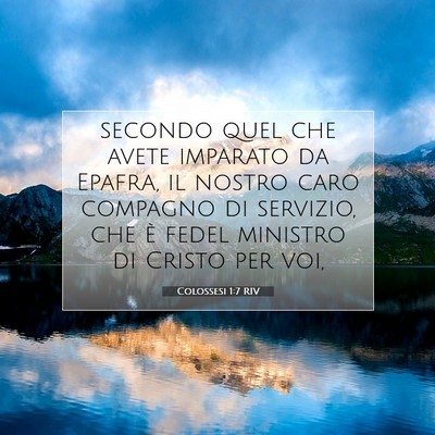 Colossesi 1:7 Versetto della Bibbia Spiegato