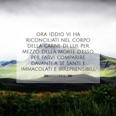 Colossesi 1:22 Versetto della Bibbia Spiegato