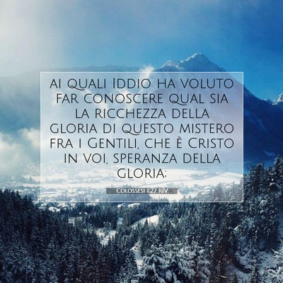 Colossesi 1:27 Versetto della Bibbia Spiegato