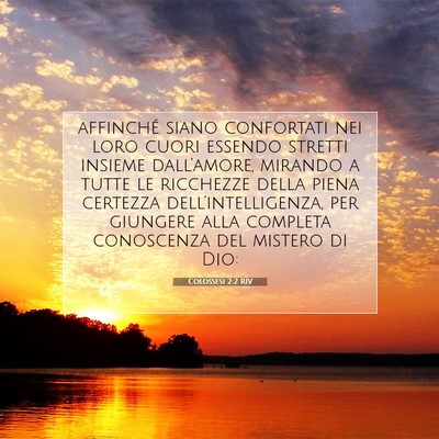 Colossesi 2:2 RIV Immagine del Versetto della Bibbia