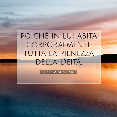 Colossesi 2:9 RIV Immagine del Versetto della Bibbia