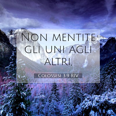 Colossesi 3:9 RIV Immagine del Versetto della Bibbia