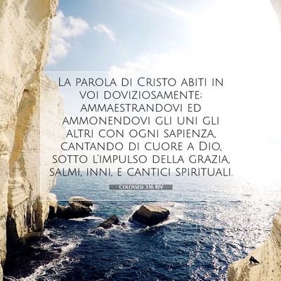 Colossesi 3:16 RIV Immagine del Versetto della Bibbia