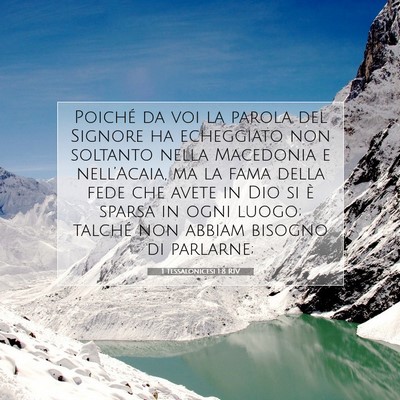 1 Tessalonicesi 1:8 Versetto della Bibbia Spiegato