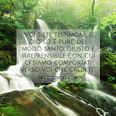 1 Tessalonicesi 2:10 RIV Immagine del Versetto della Bibbia